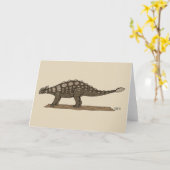 Cretacous Dinosaur Ankylosaurus Kaart (Gele Bloem)