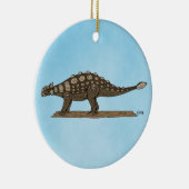 Cretacous Dinosaur Ankylosaurus Keramisch Ornament (Rechts)