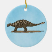 Cretacous Dinosaur Ankylosaurus Keramisch Ornament (Voorkant)