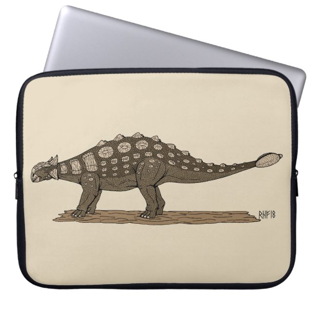 Cretacous Dinosaur Ankylosaurus Laptop Sleeve (Voorkant)