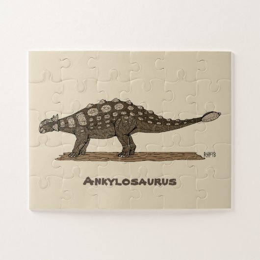 Cretacous Dinosaur Ankylosaurus Legpuzzel (Horizontaal)