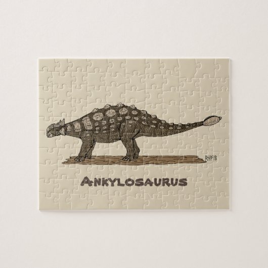 Cretacous Dinosaur Ankylosaurus Legpuzzel (Horizontaal)