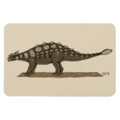 Cretacous Dinosaur Ankylosaurus Magneet (Horizontaal)