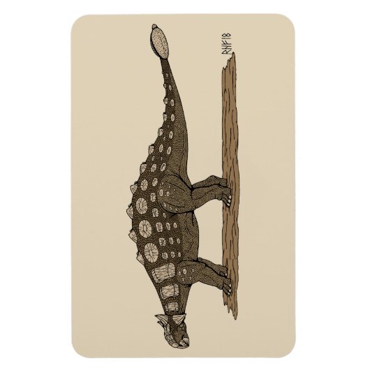 Cretacous Dinosaur Ankylosaurus Magneet (Verticaal)