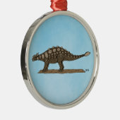 Cretacous Dinosaur Ankylosaurus Metalen Ornament (Rechts)