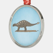 Cretacous Dinosaur Ankylosaurus Metalen Ornament (Links)
