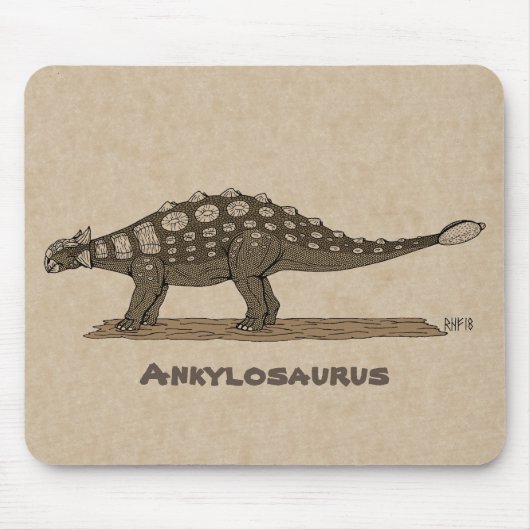 Cretacous Dinosaur Ankylosaurus Muismat (Voorkant)