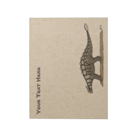 Cretacous Dinosaur Ankylosaurus Notitieblok (Linkerzijde)