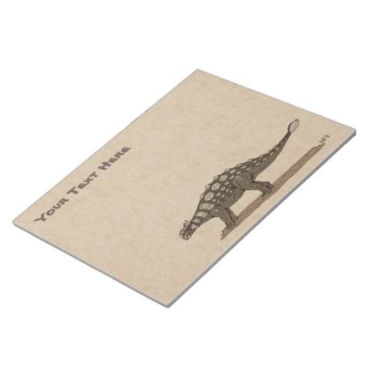 Cretacous Dinosaur Ankylosaurus Notitieblok (Schuin)