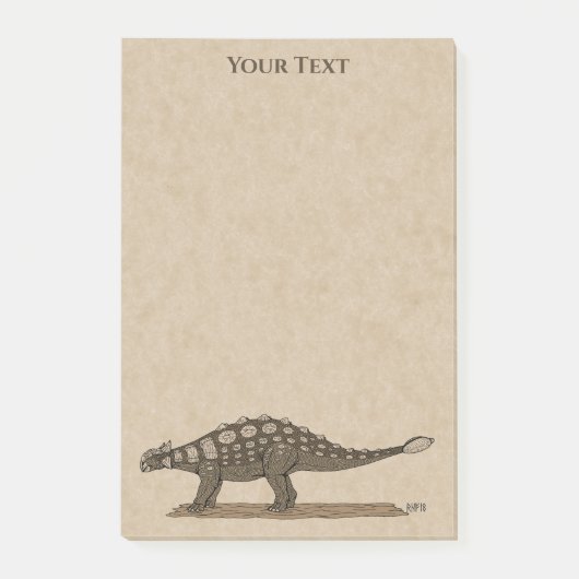 Cretacous Dinosaur Ankylosaurus Post-it Notes (Voorkant)