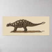 Cretacous Dinosaur Ankylosaurus Poster (Voorkant)