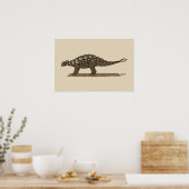 Cretacous Dinosaur Ankylosaurus Poster (Keuken)
