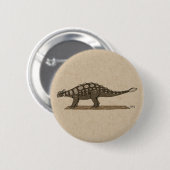 Cretacous Dinosaur Ankylosaurus Ronde Button 5,7 Cm (Voorkant /achterkant)