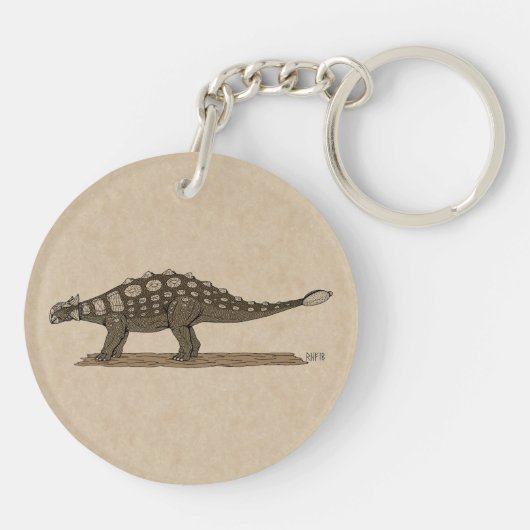 Cretacous Dinosaur Ankylosaurus Sleutelhanger (Achterkant)