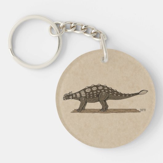 Cretacous Dinosaur Ankylosaurus Sleutelhanger (Voorkant)