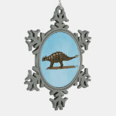 Cretacous Dinosaur Ankylosaurus Tin Sneeuwvlok Ornament (Links)