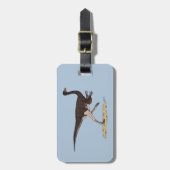 Cretacous Dinosaur Ornithomimus Bagagelabel (Voorkant verticaal)