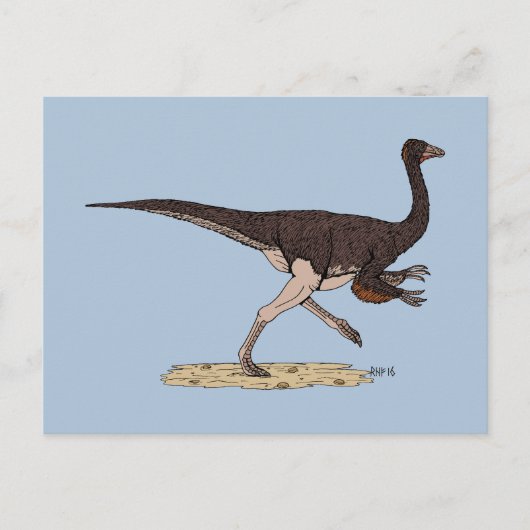 Cretacous Dinosaur Ornithomimus Briefkaart (Voorkant)