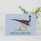 Cretacous Dinosaur Ornithomimus Kaart (Staand voorkant)