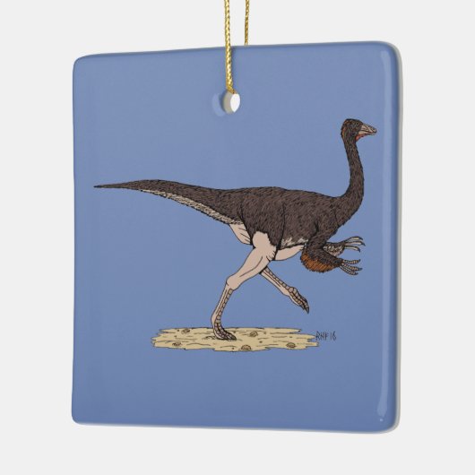 Cretacous Dinosaur Ornithomimus Keramisch Ornament (Links)