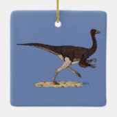 Cretacous Dinosaur Ornithomimus Keramisch Ornament (Achterkant)