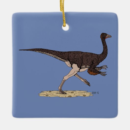 Cretacous Dinosaur Ornithomimus Keramisch Ornament (Voorkant)