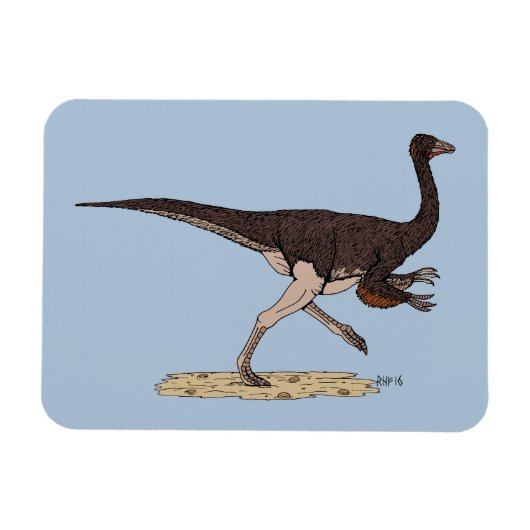Cretacous Dinosaur Ornithomimus Magneet (Horizontaal)