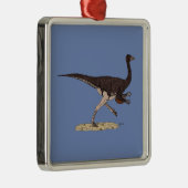 Cretacous Dinosaur Ornithomimus Metalen Ornament (Rechts)