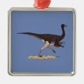 Cretacous Dinosaur Ornithomimus Metalen Ornament (Voorkant)