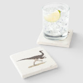 Cretacous Dinosaur Ornithomimus Stenen Onderzetter (Zijkant)