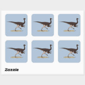 Cretacous Dinosaur Ornithomimus Vierkante Sticker (Vel)