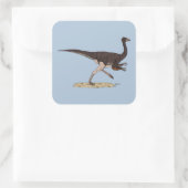 Cretacous Dinosaur Ornithomimus Vierkante Sticker (Tas)