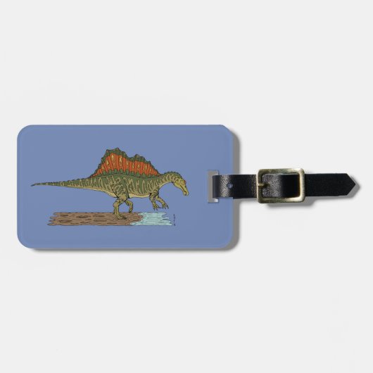 Cretacous Dinosaur Spinosaurus Bagagelabel (Voorkant horizontaal)