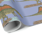 Cretacous Dinosaur Spinosaurus Cadeaupapier (Rol Hoek)