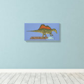 Cretacous Dinosaur Spinosaurus Canvas Afdruk (Insitu (Houten vloer))