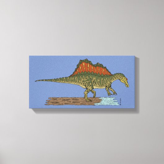 Cretacous Dinosaur Spinosaurus Canvas Afdruk (Voorkant)