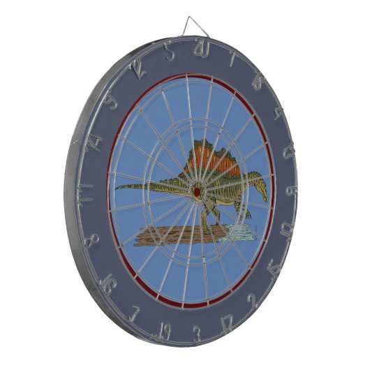 Cretacous Dinosaur Spinosaurus Dartbord (Voorkant Links)