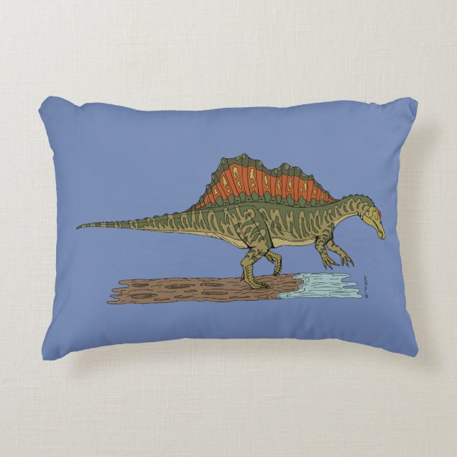 Cretacous Dinosaur Spinosaurus Decoratief Kussen (Voorkant)