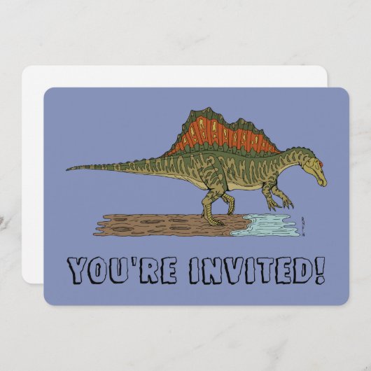 Cretacous Dinosaur Spinosaurus Kaart (Voorkant / Achterkant)