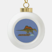 Cretacous Dinosaur Spinosaurus Keramische Bal Ornament (Voorkant)
