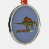 Cretacous Dinosaur Spinosaurus Metalen Ornament (Rechts)