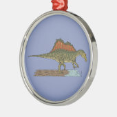 Cretacous Dinosaur Spinosaurus Metalen Ornament (Links)