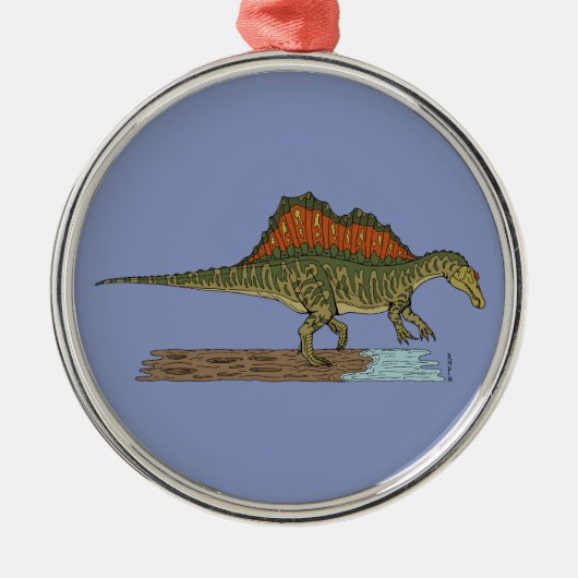 Cretacous Dinosaur Spinosaurus Metalen Ornament (Voorkant)