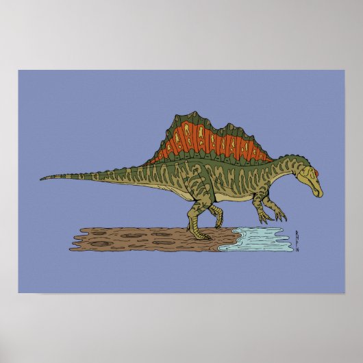 Cretacous Dinosaur Spinosaurus Poster (Voorkant)