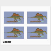 Cretacous Dinosaur Spinosaurus Rechthoekige Sticker (Vel)