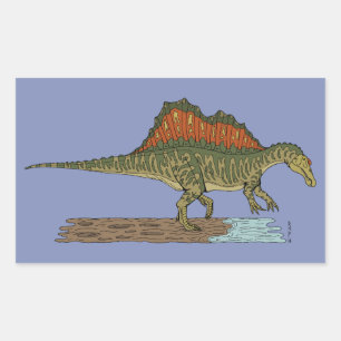 Cretacous Dinosaur Spinosaurus Rechthoekige Sticker