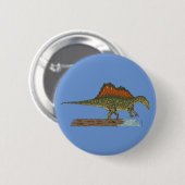 Cretacous Dinosaur Spinosaurus Ronde Button 5,7 Cm (Voorkant /achterkant)