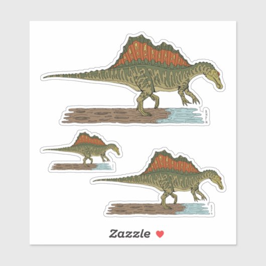 Cretacous Dinosaur Spinosaurus Sticker (Vel)
