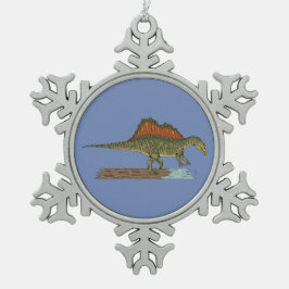 Cretacous Dinosaur Spinosaurus Tin Sneeuwvlok Ornament