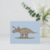 Cretacous Dinosaur Triceratops Briefkaart (Staand voorkant)